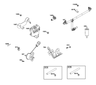Fuel Supply Group Diagram and Parts List for 61A177-0100-J1  Briggs and Stratton Engine